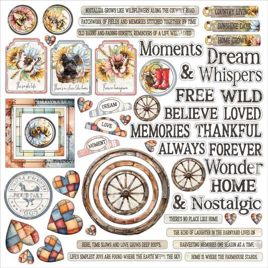 49 & Market - Whispering Way Chipboard Assortment