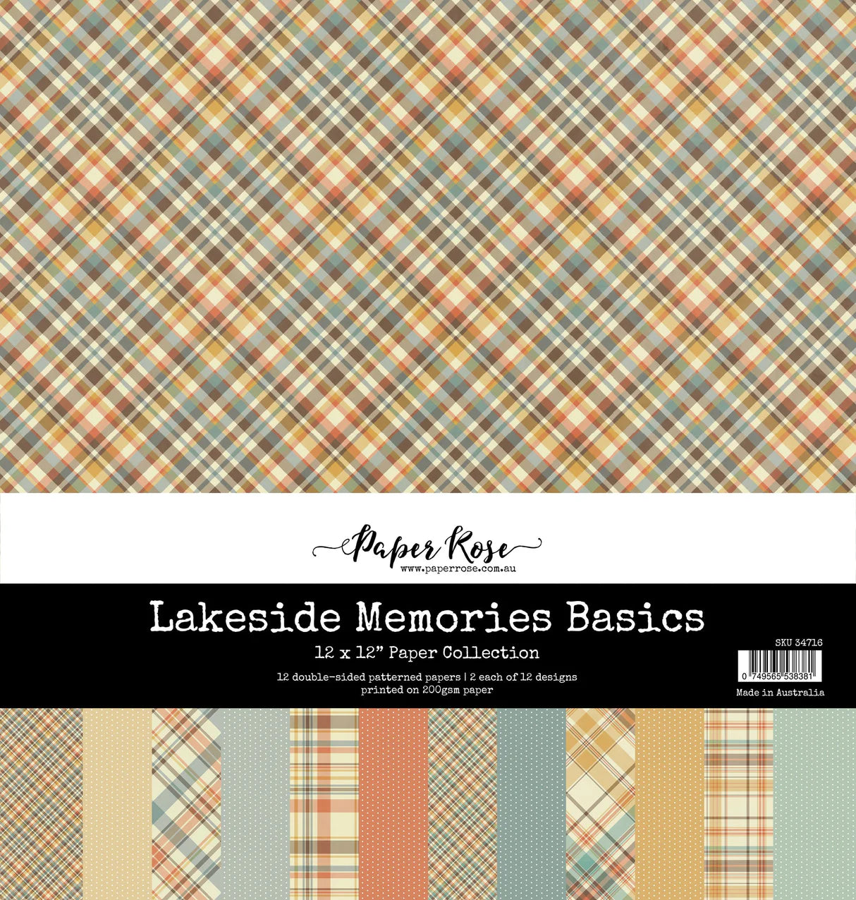 Paper Rose Studio - Lakeside Memories Basics 12x12 Paper Collection