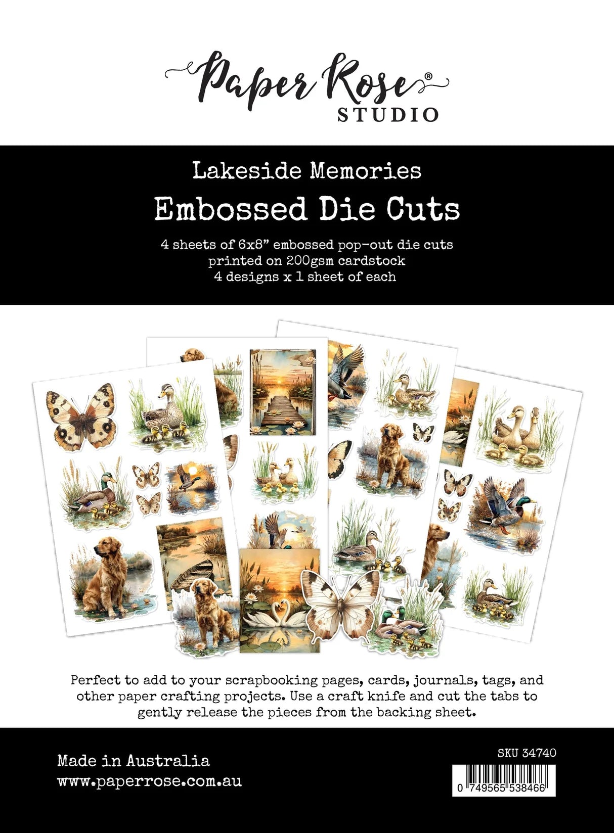 Paper Rose Studio - Lakeside Memories Embossed Die Cuts