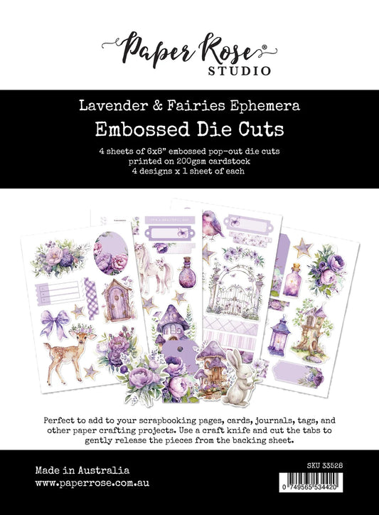 Paper Rose Studios - Lavender & Faires Embossed Ephemera Die Cuts