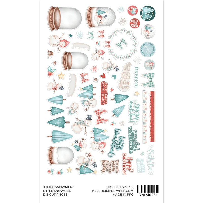 Keep It Simple Paper Crafts - Little Snowmen Die Cut Pieces