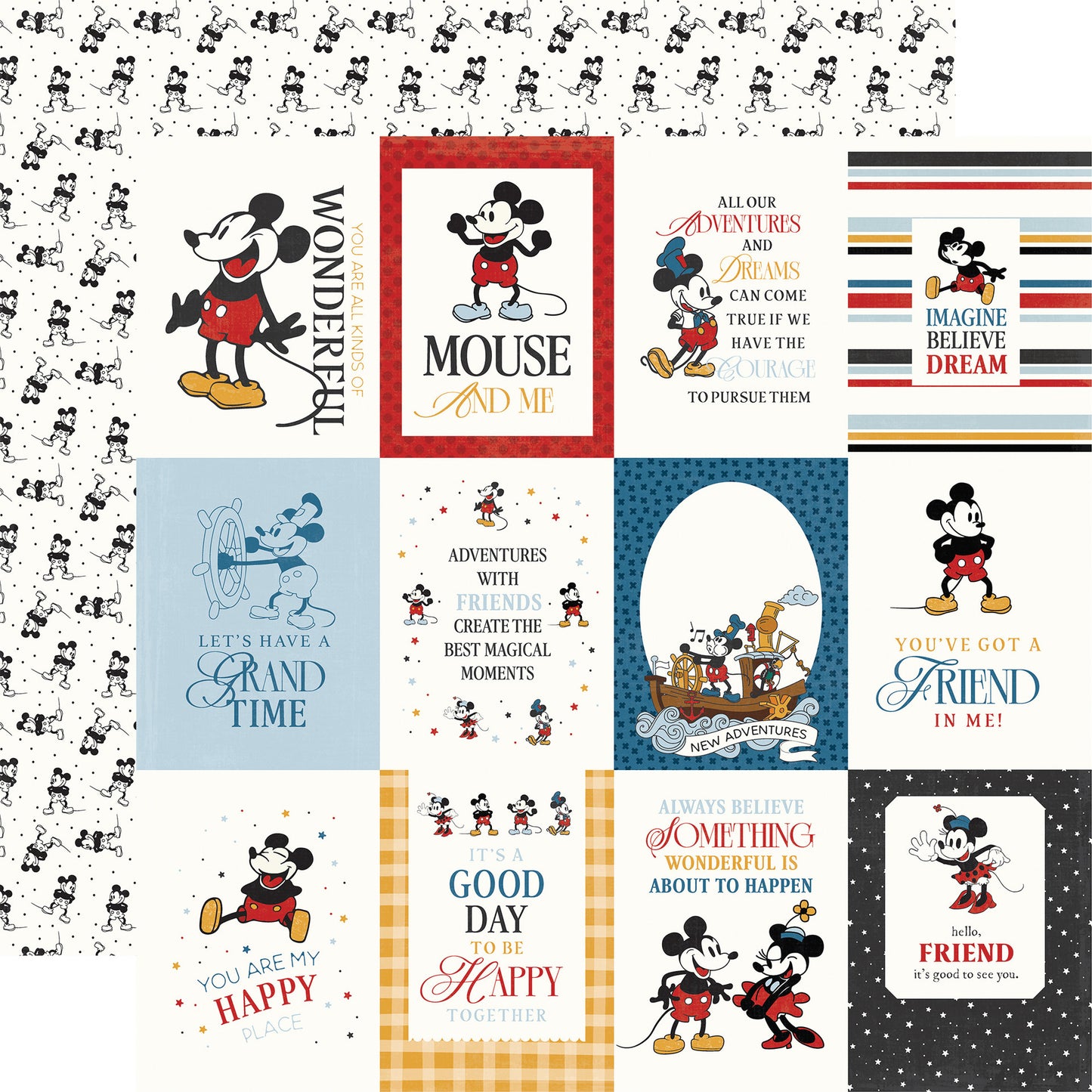 Echo Park - Mouse & Me 3x4 Journaling Cards