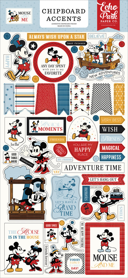 Echo Park - Mouse and Me Chipboard Accents
