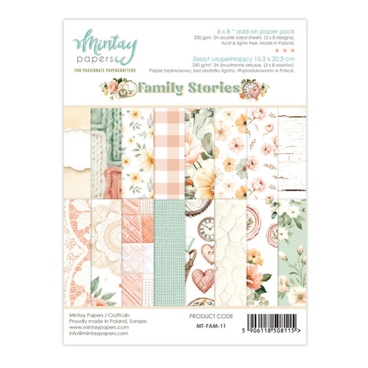 Mintay Papers - Family Stories 6x8 Add-On Paper Pad