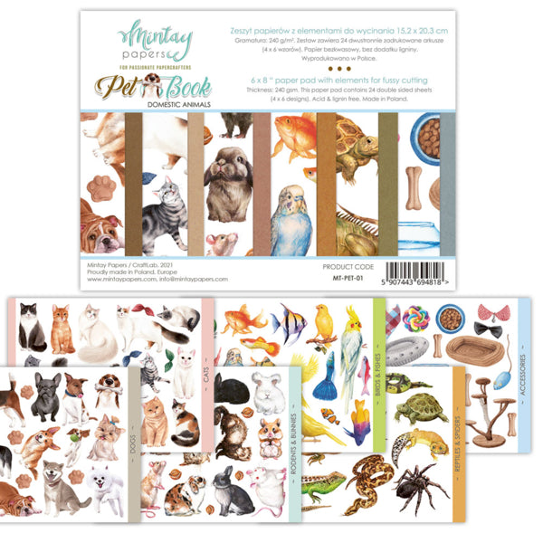 Mintay Papers - Pet Fussy Cut Book