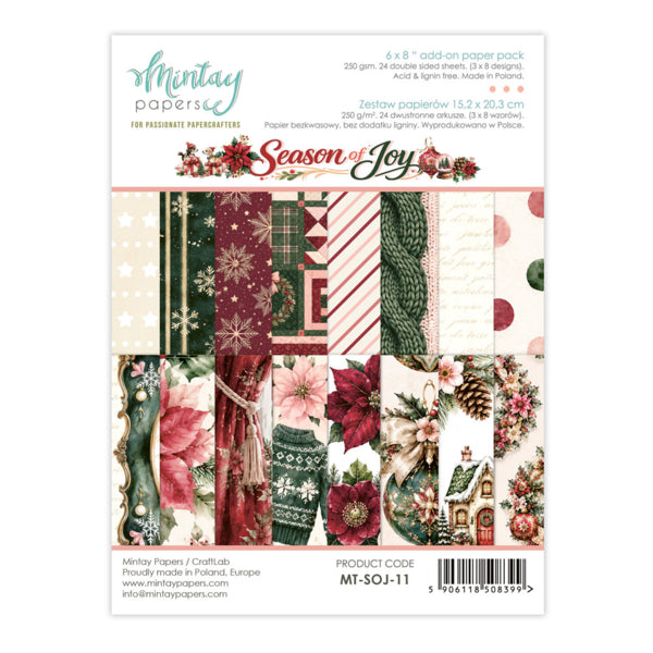 Mintay Papers - Season of Joy 6x8 Add-on Paper Set