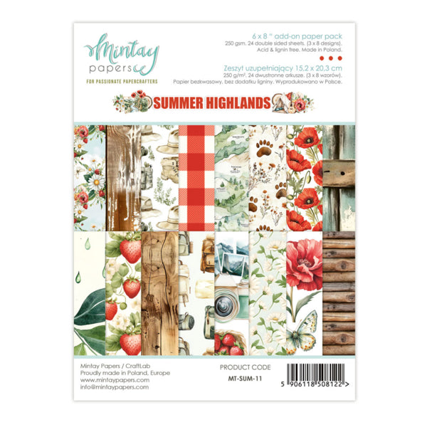 Mintay Papers - Summer Highlands 6x8 Add-On Paper Pack