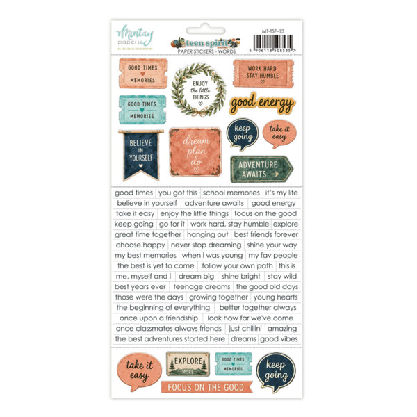 Mintay Papers - Teen Spirit Word Stickers
