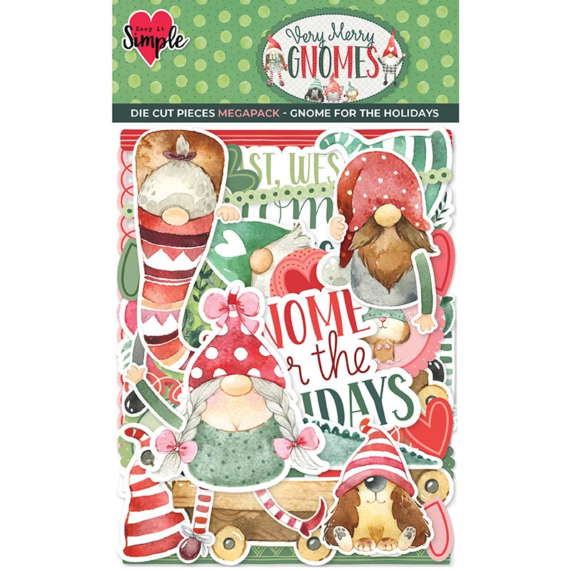 Keep It Simple Paper Crafts - Very Merry Gnomes Die Cut Pieces Mega Pack