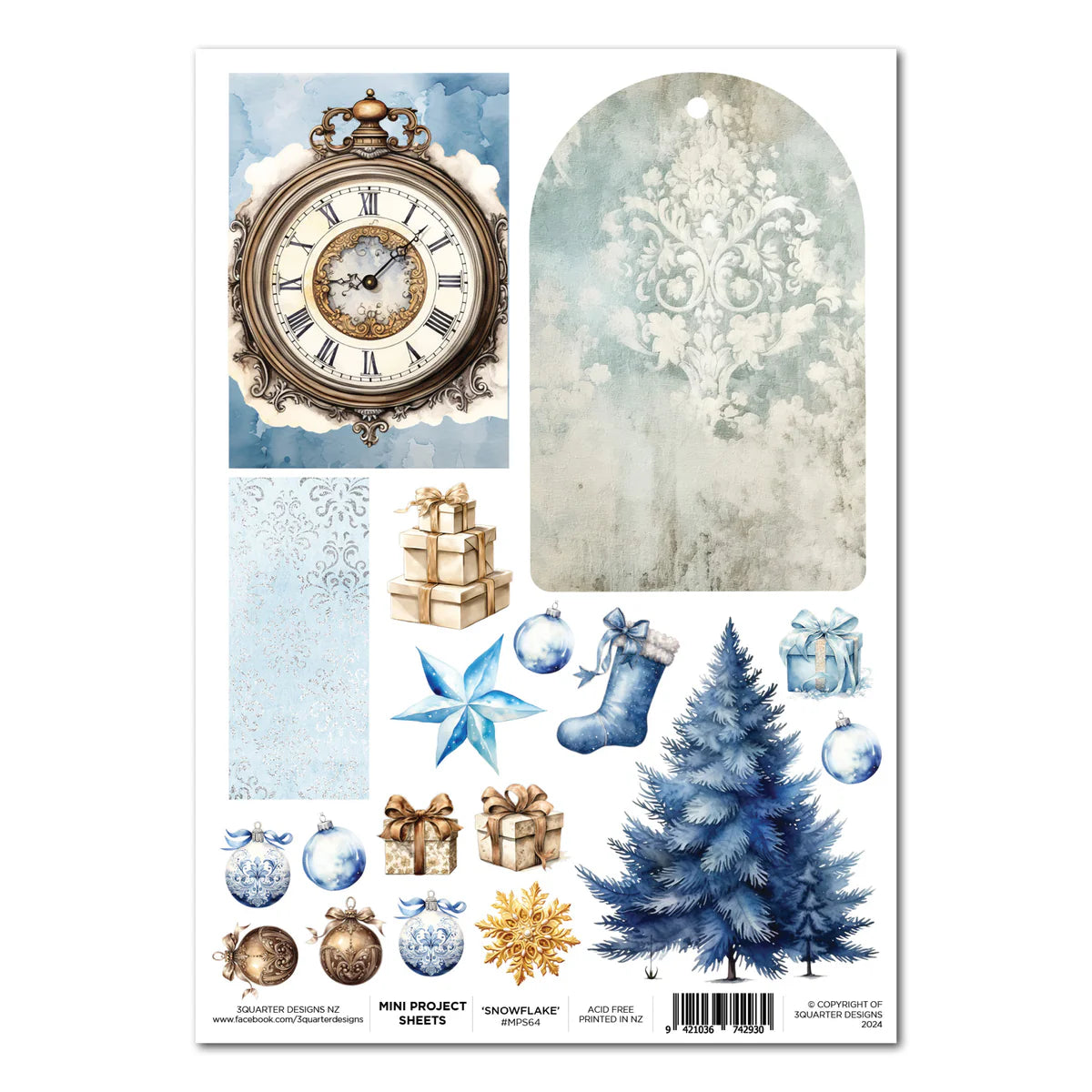 3Quarter Design- Snow Flake Season-Mini Project Sheet