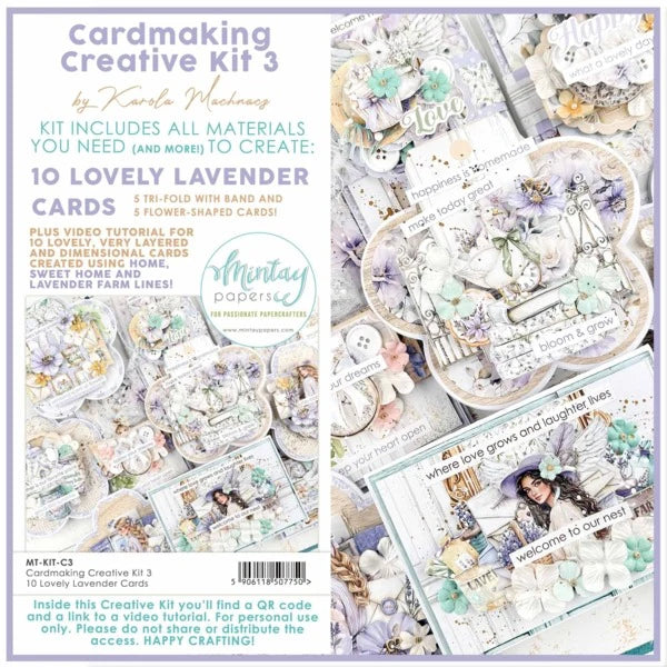 Mintay Papers - Cardmaking Kit #3 (10 Lovely Lavender Cards)