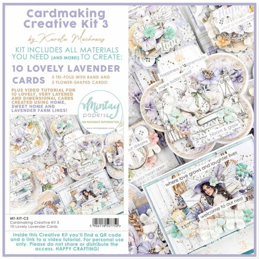 Mintay Papers - Cardmaking Kit #3 (10 Lovely Lavender Cards)