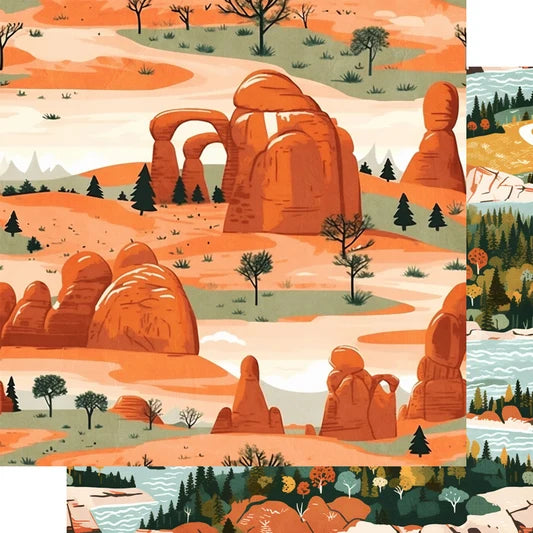 SSC - National Parks - River Collage 12x12 Paper