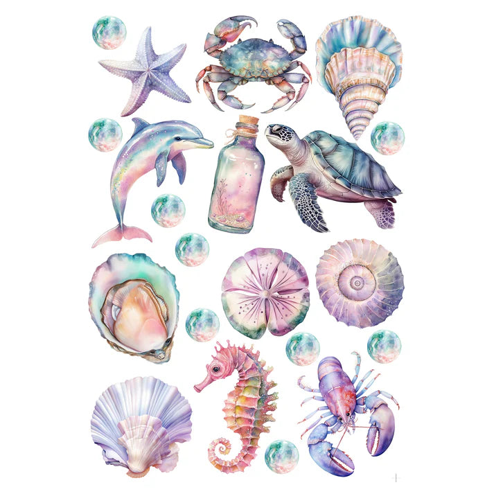 SSC - Ocean Serenity 12x12 Scrapbook Paper and Embellishment Kit