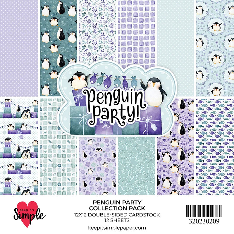 Keep It Simple Paper Crafts - Penguin Party 12x12 Double-Sided Paper