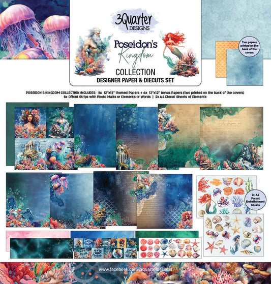 3 Quarter Designs- Poseidon's Kingdom 12x12 Collection