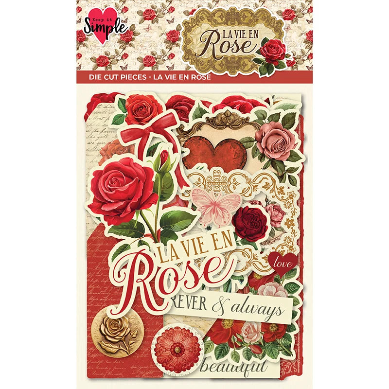 Keep It Simple Paper Crafts - La Vie en Rose Die Cut Pieces