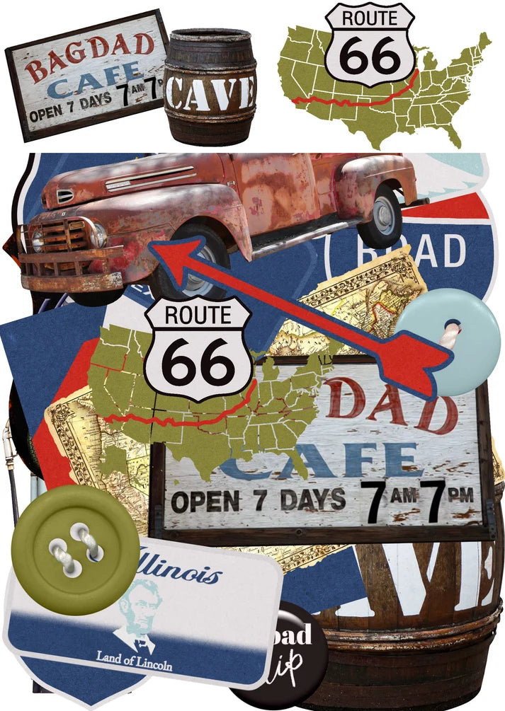 SSC - Route 66 Lase-Cut Scrapbook Embellishments