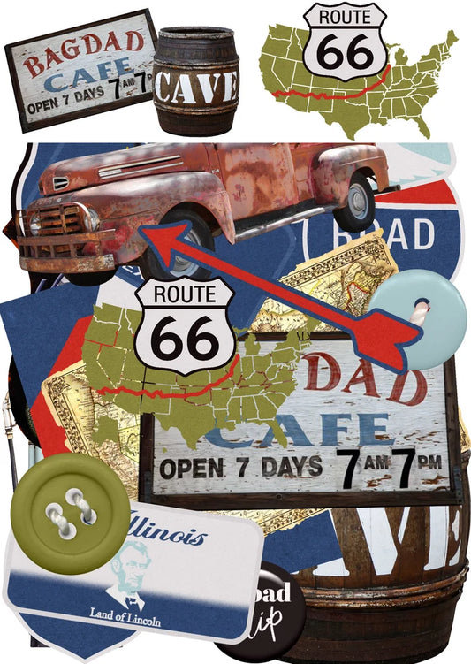 SSC - Route 66 Lase-Cut Scrapbook Embellishments