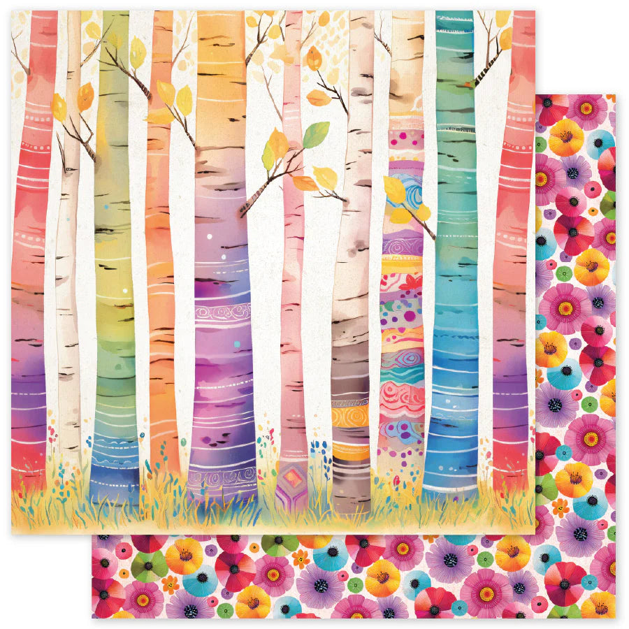 Paper Rose Studio - Rainbow Village Paper B