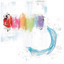 Spectrum Gardenia Double-Sided Cardstock 12"X12" -Painted Foundations- Ink Splotch