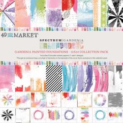 49 & Market-Spectrum Gardenia- Painted Foundations 12x12 Paper Pack