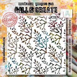 AALL & Create- 6x6 Stencil-Swirly Contrary