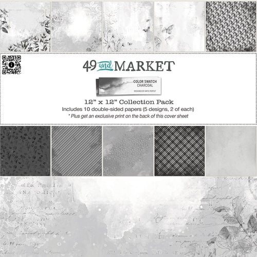 49 & Market- Color Swatch- Charcoal 12x12 Collection Pack