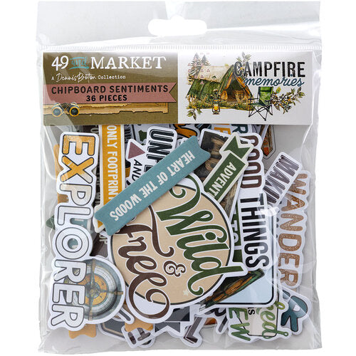 49 & Market - Campfire Memories Chipboard Sentiments