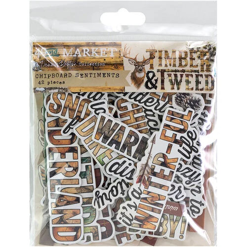 49 & Market - Timber & Tweed - Chipboard Sentiments