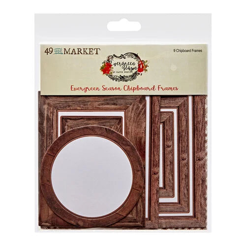 49 & Market- Evergreen Season Chipboard Frames