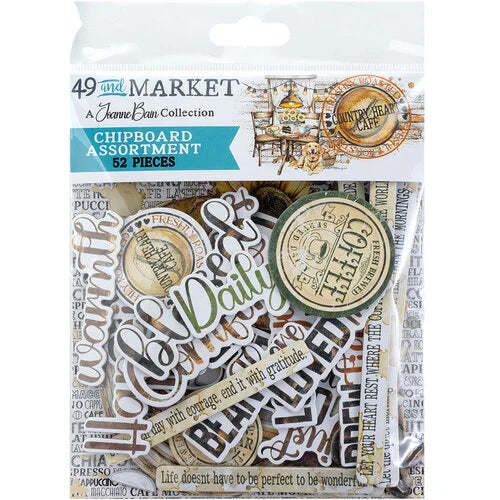49 Market - Country Heart Cafe Chipboard Assortment