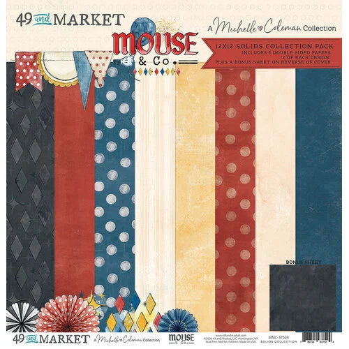 49 & Market - Mouse & CO 12x12 Solids Collection Pack