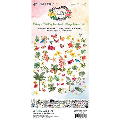 49 & Market- Vintage Artistry Sunburst Tropical Foliage Laser Cuts