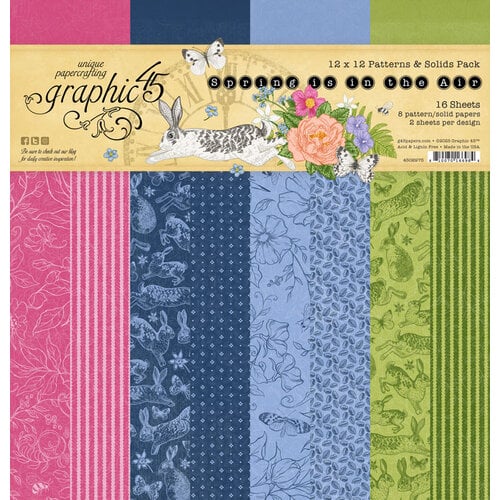 Graphic 45 - Spring Is In The Air Patterns & Solids Pack