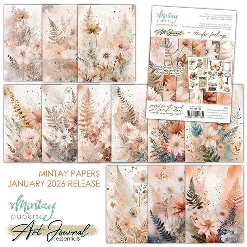 MIntay Papers - Art Journal Essentials - Tender Feelings 6x8 Journal Paper Pad