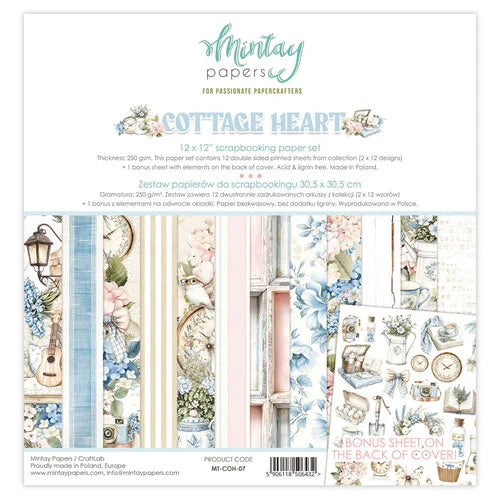 Mintay Papers - Cottage Heart 12x12 Scrapbooking Paper Set