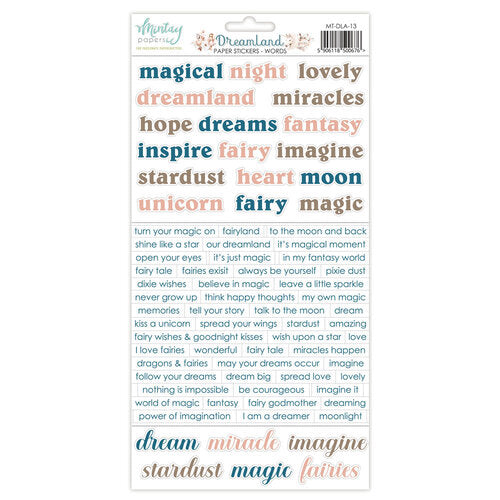 Mintay Papers-Dreamland- 6x12 Word Stickers