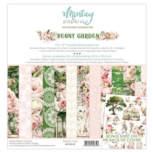 Mintay Papers- Peony Garden 12x12 Paper Set