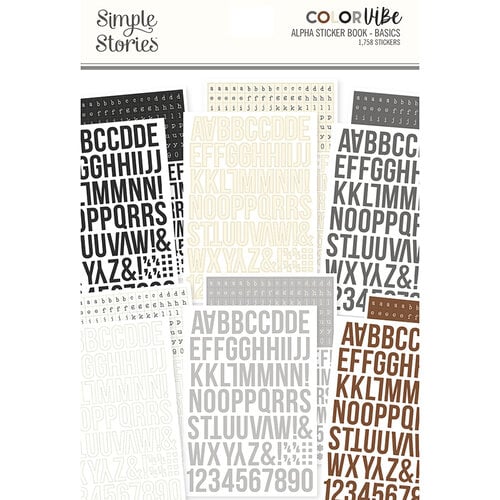 Simple Stories - Color Vibe Basics Alpha Sticker Book