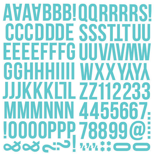 Simple Stories - Color Vibe Foam Alpha Stickers - Teal