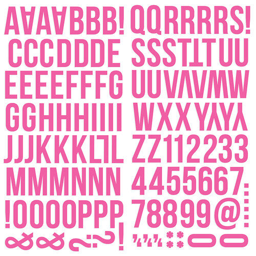 Simple Stories - Color Vibe Foam Alpha Stickers - Pink