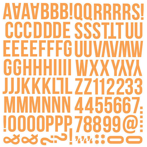 Simple Stories - Color Vibe Foam Alpha Stickers - Orange