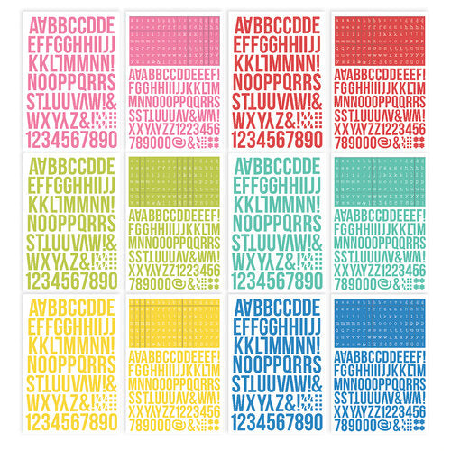 Simple Stories - Color Vibe Alpha Sticker Book - Summer