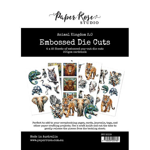 Paper Rose Studio - Animal Kingdom 2.0 Embossed Die Cuts