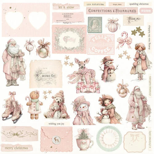 Prima - Christmas Blush Collection - Frosty Memories Epehemera