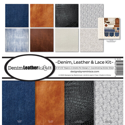 Reminisce-Denim, Leather & Lace Kit