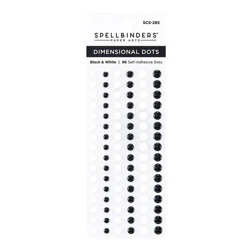 Spellbinders-Dimensional Enamel Dots -Black and White