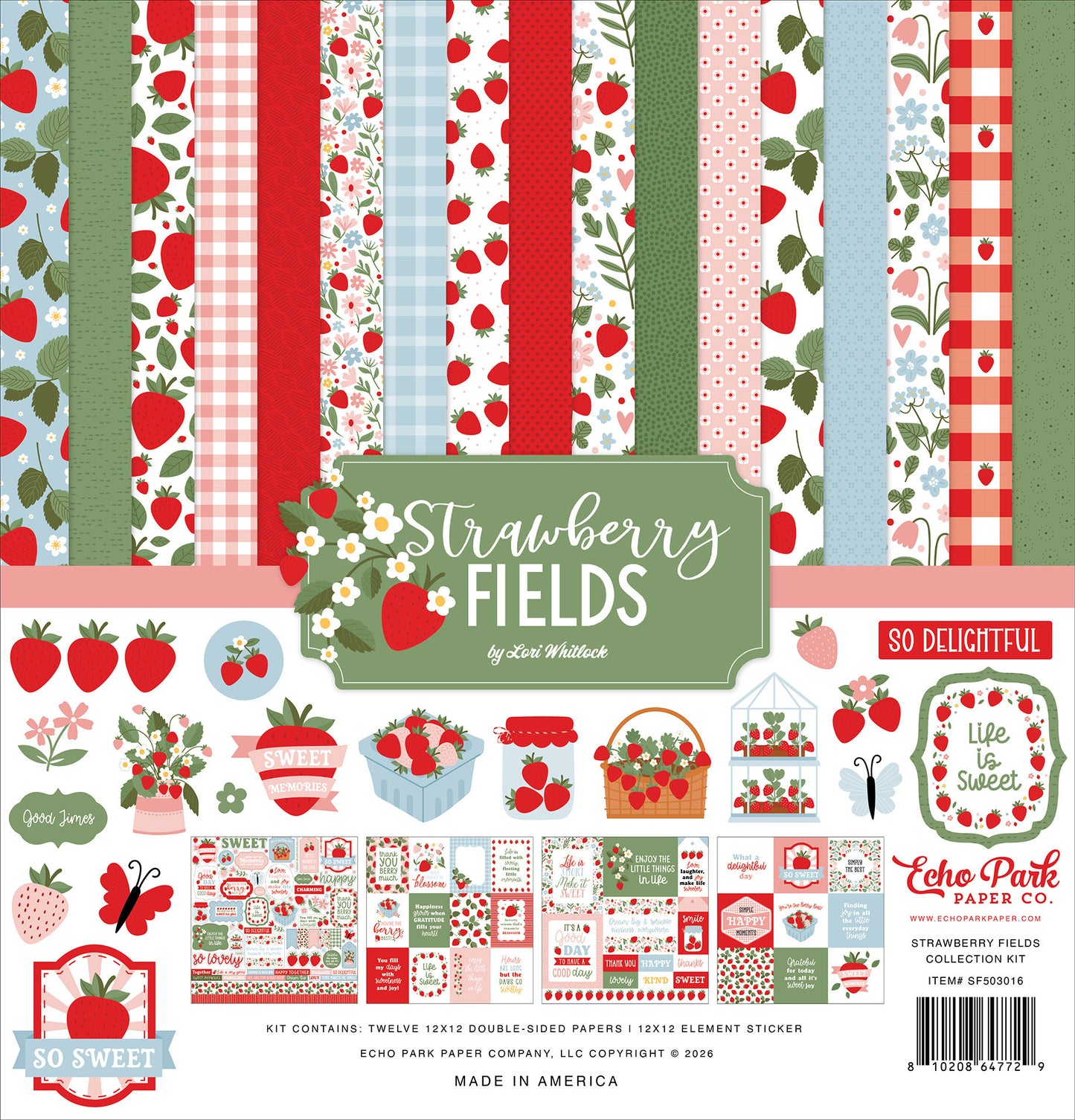 Echo Park - Strawberry Fields Collection Kit