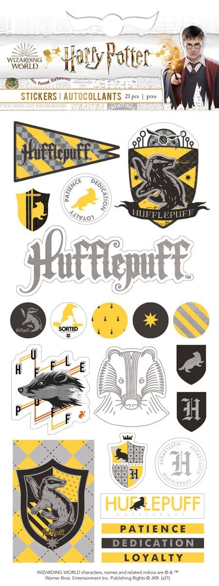 Hufflepuff House Pride Enamel Stickers